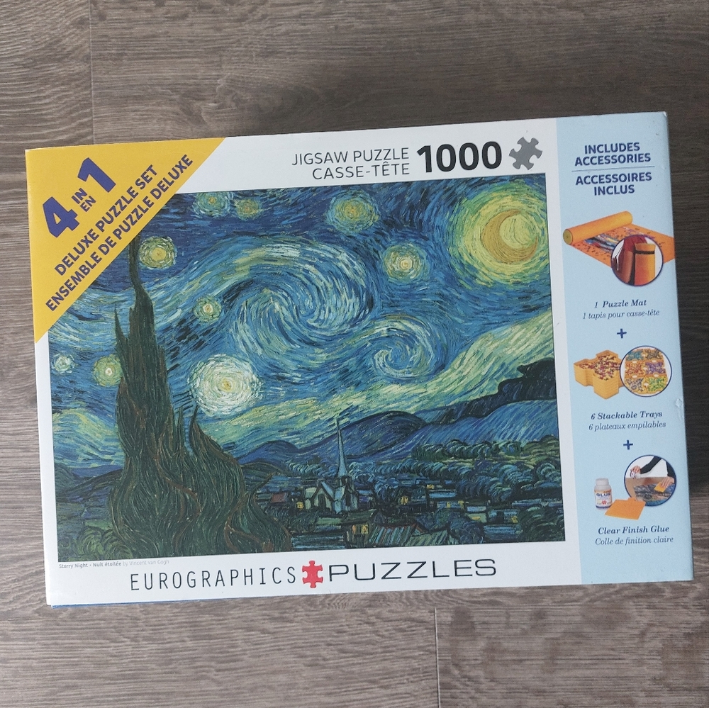 Eurographics puzzle Vincent van Gogh "Starry Night" 4 in 1 set NIB